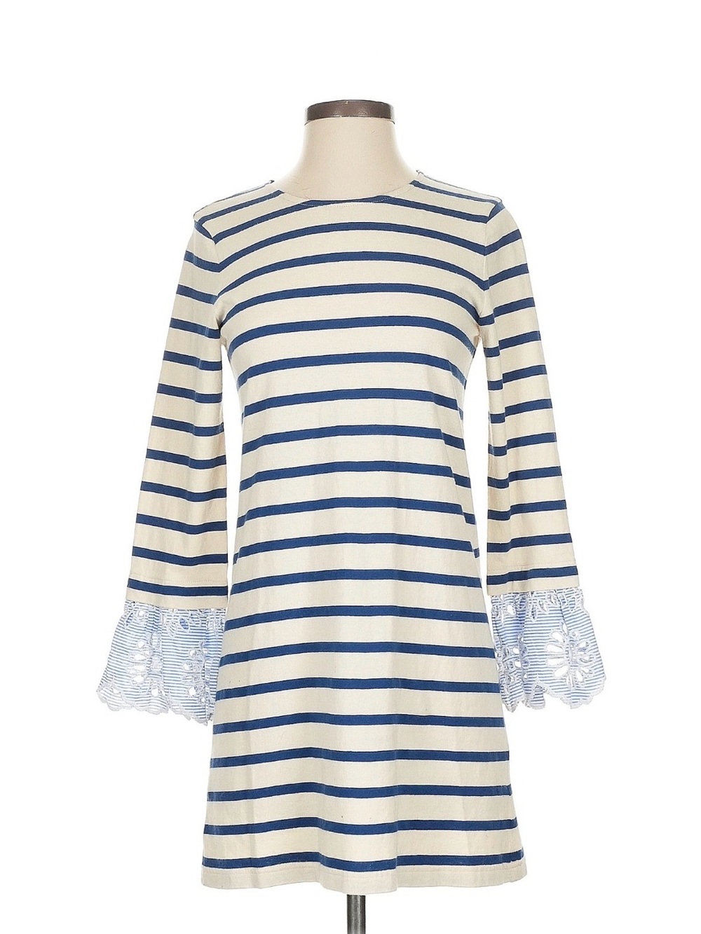 Sea New York Blue and Cream Striped Knit Top
